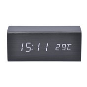 Hodiny s budíkem LED bílé podsvícení + teploměr