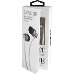 Sluchátka špunty + mikrofon SEP 300 bílé Sencor