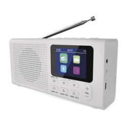 Přenosné rádio s Bluetooth, DAB / DAB+ / FM, bílé 