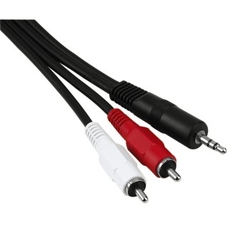 Kabel Jack 3,5 konektor - 2 x Cinch kon. 1,5m 