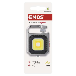 Nabíjecí mini LED svítilna – přívěšek, 750 lm, 10 